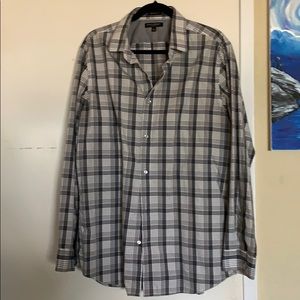 Grey button down